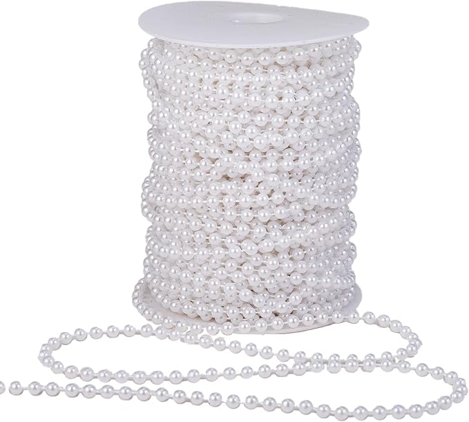 5mm Crafts Faux Pearl Beads Garland Pearl Bead Roll Strand of Pearls to - Image 2