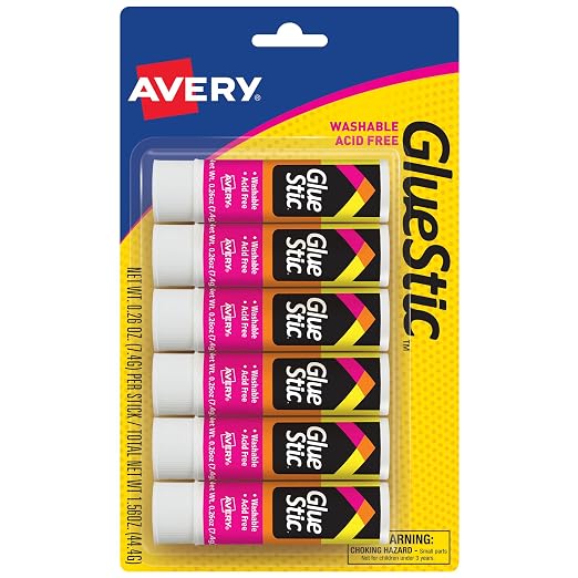 Avery Glue Stick White, 0.26 oz. Permanent Glue Stic by Avery