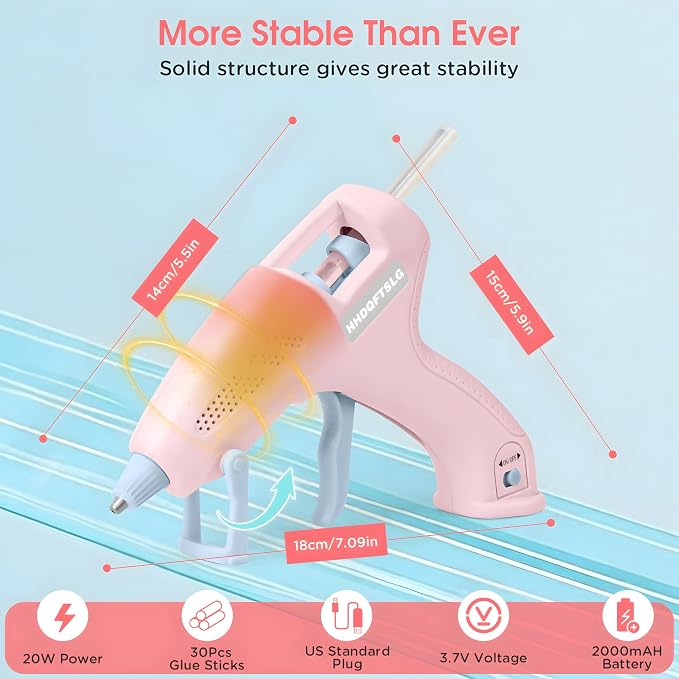 Cordless Hot Glue Gun, Fast Preheating - Image 3