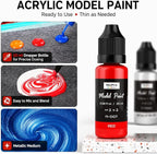 Nicpro 100 Colors Acrylic Model Paint Set 20ml Ready to Use Modeling Paints | - Image 4