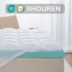 Memory Foam Mattress Topper 2inch+2inch Full, Pressure-Relieving Bed Topper - Image 5