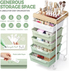 Utility Cart with Drawers, Craft Cart with 5 Drawers, Art Supply Organizer - Image 4