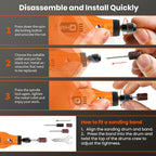 HARDELL Mini Cordless Rotary Tool, 5-Speed and USB Charging - Image 3