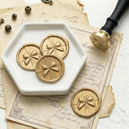 UNIQOOO 3D Relief Wax Seal Stamp, Ribbon Bow Brass Head - Image 6
