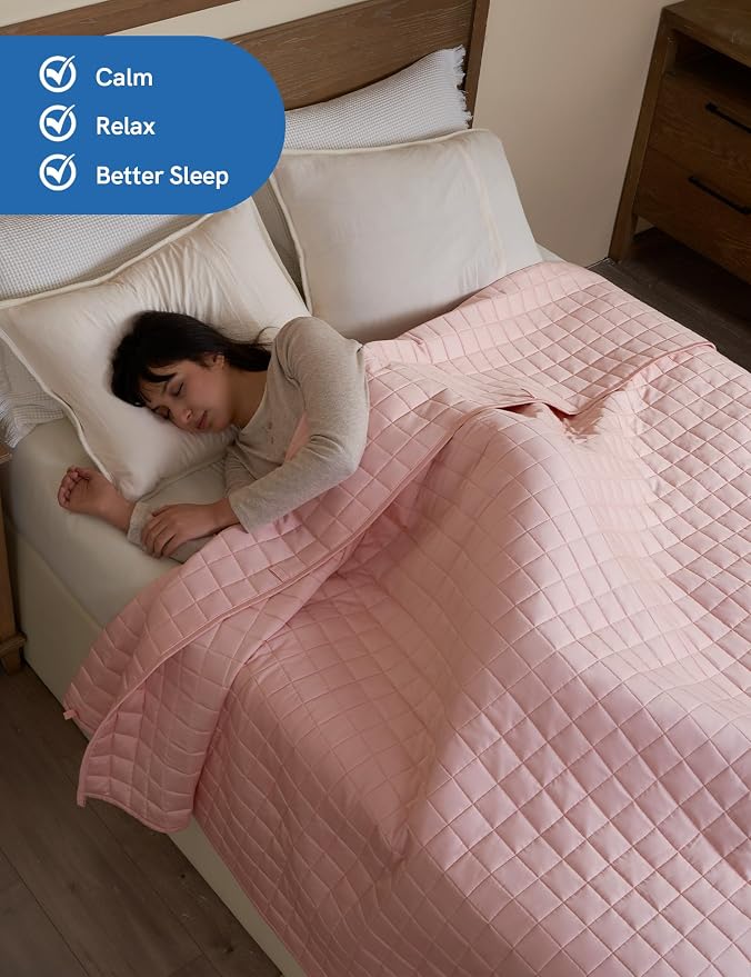 YnM Cooling Weighted Blanket for Adults, 10lbs Heavy Bed Throw for One Person - Image 3