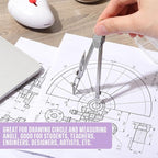 EBOOT Student Geometry Math Set, Drawing Compass and 6 Inch Swing Arm - Image 6