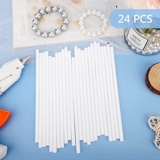 White Hot Glue Sticks, All Temperature Adhesive EVA Glue Sticks - Image 7