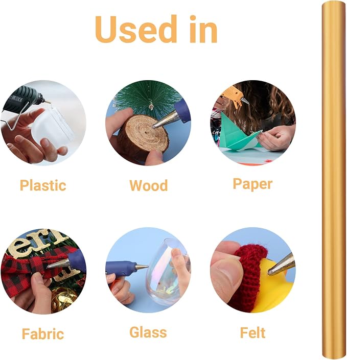 ENPOINT 120pcs Metallic Gold Hot Glue Sticks Mini - Image 6