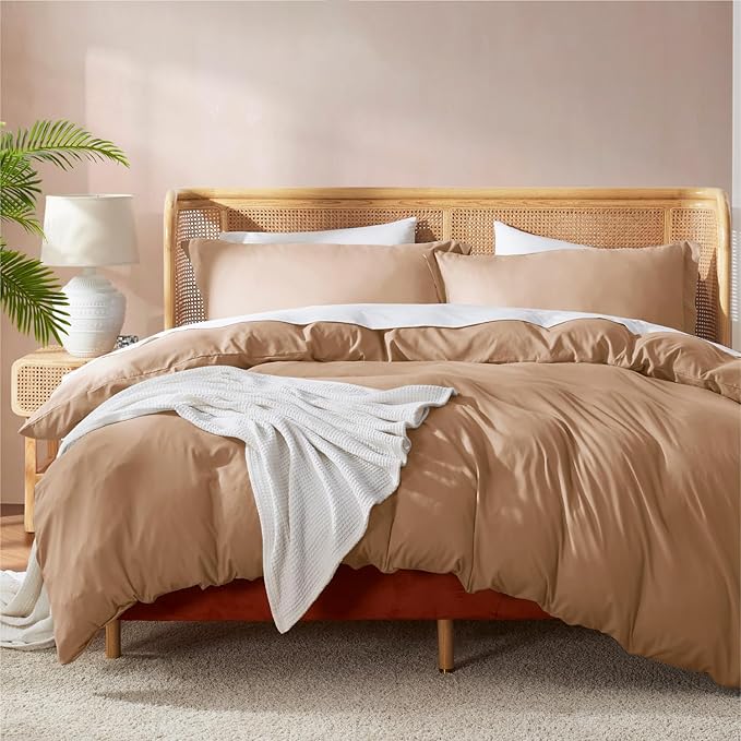 Nestl Mocha Brown Duvet Cover King Size by Nestl