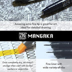 Kuretake Zig Inktober pen set, for Illustration, Manga Drawing, Lettering and - Image 4