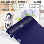 WRAPXPERT Navy Blue Vinyl, Matte Blue Adhesive Vinyl Roll Compatible - Image 3