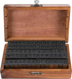 KMIKE Alphabet Stamps Set 70pcs Letter Number Symbol Vintage DIY Craft Card - Image 3