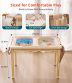 JOIN&JOY Sensory Tables for Toddler, Double-Sided Lids, Indoor/Outdoor Kids - Image 5
