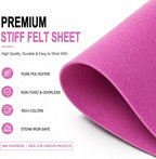 Lilac Large Felt Fabric 36" x 36", 1mm Stiff Felt Sheet, Nonwoven Fabric - Image 4