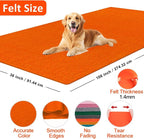XSEINO Orange Large Felt Fabric 108" X 36 ", 1.4 mm Thick Soft Felt Fabric Sheet - Image 2