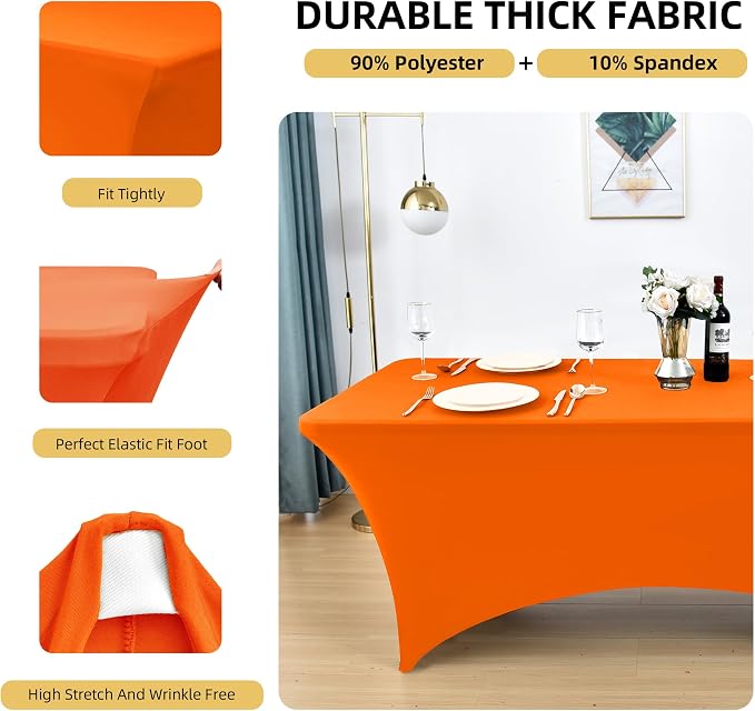 6-Pack 6ft Spandex Table Covers - Image 2