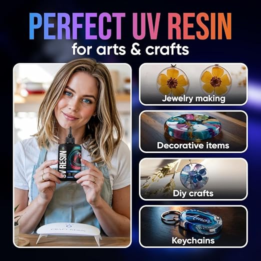 CRAFT RESIN UV Resin Kit with Light - 36W 22 LED Big Lamp and 200g Hard Type - Image 2