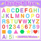 1328 PCS Foam Letter Stickers, Foam Alphabet Number Shape Stickers, Self - Image 2
