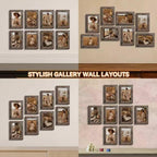 5x7 Picture Frames Set of 8, Vintage Rustic Farmhouse Industrial Style Photo - Image 3