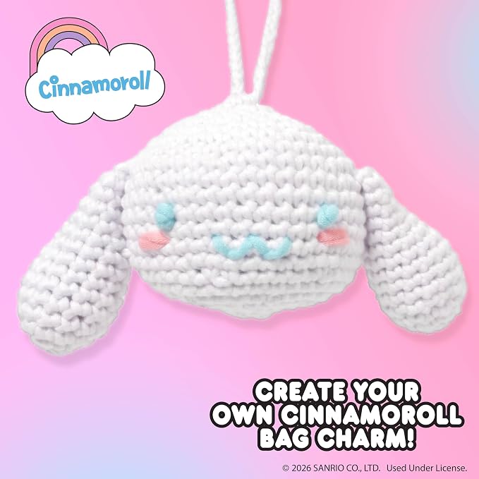 Hello Kitty® and Friends Crochet Kit – Cinnamoroll™ Bag Charm, Sanrio Crochet - Image 6