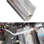 6mm - 1/4" Self Adhesive Aluminum Heat Reflective Fiberglass Sleeving Side by BSTFLEX