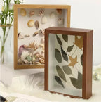 10 Pack 4x6 Shadow Box Frame，HD Glass Wooden Brown Hollow Photo Frame, Seashell - Image 3
