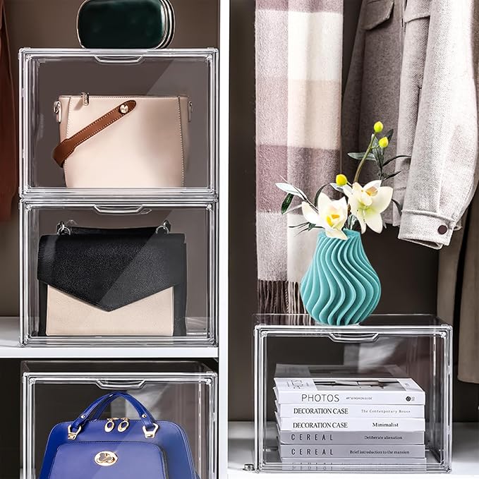 DILIBRA 4 Packs Clear Plastic Handbag Storage Organizer - Image 5