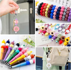 64Pcs 19mm Silicone Beads for Keychain Making and Bracelet Making, 16 Colors - Image 4