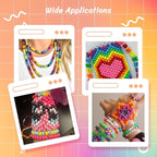 Pony Beads 1000+pcs Plastic 9mm Rave Kandi Spacer Bead - Image 5