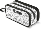 Custom Dog Paw Print Bones Pencil Case Box Boys Girls Personalized Name Large by BOENLE-WELCOMEYOURCOMING