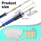 Honoson 19 Pieces Electric Hot Knife Cutter Tool, 14 Blades, 3 Chuck Sleeves - Image 2