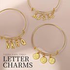 LEOBRO Letter Charms, Bracelet Necklace Charm & Jump Rings, Jewelry Making - Image 2