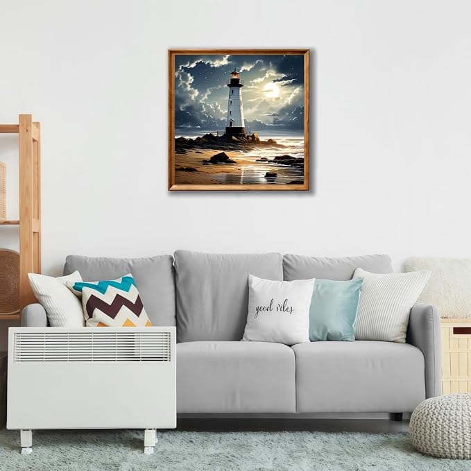 CHWGLFGG 5D Diamond Art Kits for Adults Beginners, Lighthouse Diamond Painting - Image 3