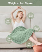 Weighted Lap Blanket 5 lbs for Adults, Luxury Soft Small Weighted Blanket - Image 2