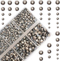 10000Pcs 2-Boxes Mixed Size Hot Fix Round Crystals Gems Glass Stones Hotfix by MASSIVE+BEADS