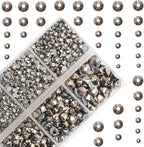 10000Pcs 2-Boxes Mixed Size Hot Fix Round Crystals Gems Glass Stones Hotfix by MASSIVE+BEADS
