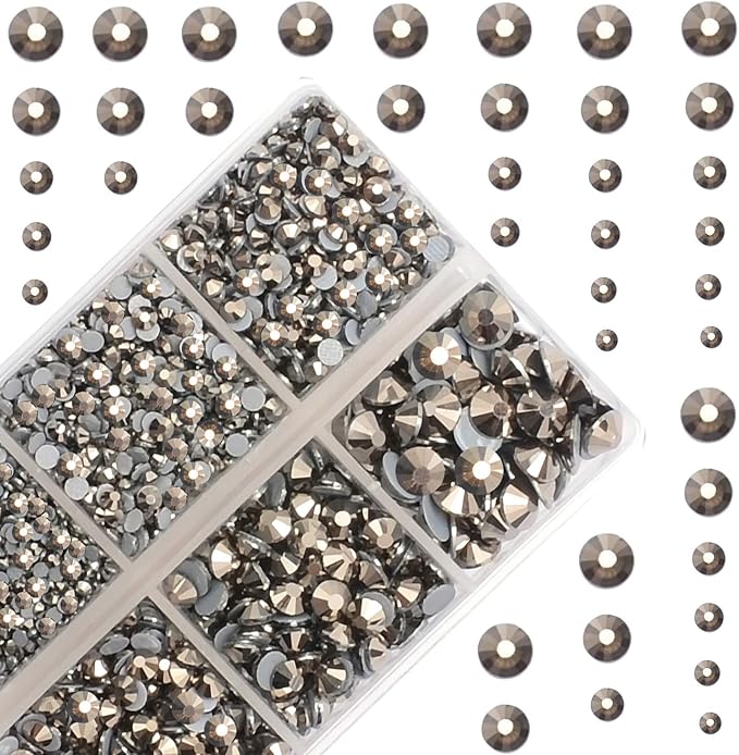 10000Pcs 2-Boxes Mixed Size Hot Fix Round Crystals Gems Glass Stones Hotfix by MASSIVE+BEADS