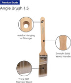 Pro Grade Angled Paint Brushes, 1.5 Inch Paint Brush Set - Image 5