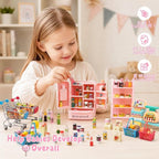 180 Pcs Dollhouse Miniature Kitchen Accessories Shopping Cart Basket Mini Food - Image 8