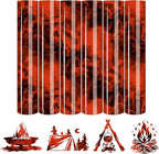 Tintnut Red Black Flame Heat Transfer Vinyl, stretch washable, suitable by Tintnut