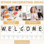 Qyeahkj Boho Dot Bulletin Board Paper Roll Boho Polka Dot Bulletin Board - Image 4