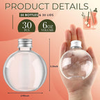 Jinei 30 Pcs 6 oz 200ml Ball Shape Plastic Sand Art Bottles Spherical Clear - Image 2