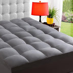 ELEMUSE Full Grey Mattress Topper by ELEMUSE