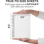 ARTEZA Spiral Sketch Book 5.5x8.5 Drawing Pad 3 Pack 200 Sheets Sketch Pads - Image 4