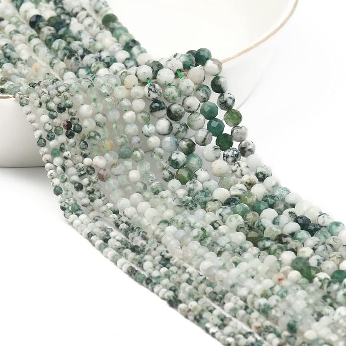 4mm 90pcs Tree Agate Tiny Gemstone Beads - Image 8