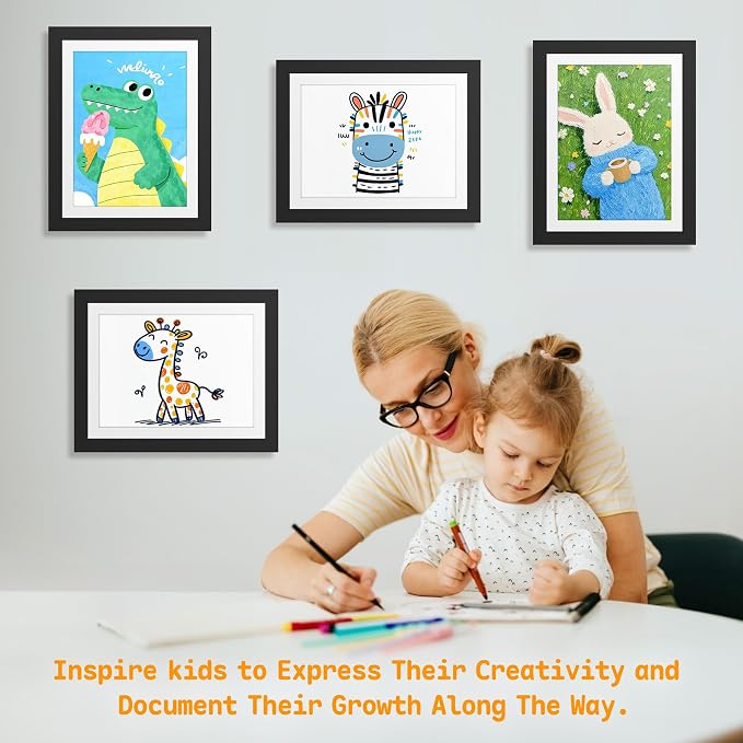 2 Pack Kids Artwork Frames Changeable 8.5 x 11 Inch Children Art Projects - Image 6