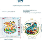 Zhenqing Cute Dragon on Books Stamped Cross Stitch Kit - Image 4