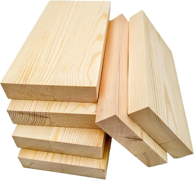 6PCS Rectangle Wood Boards Unfinished Wood Blocks - Image 4
