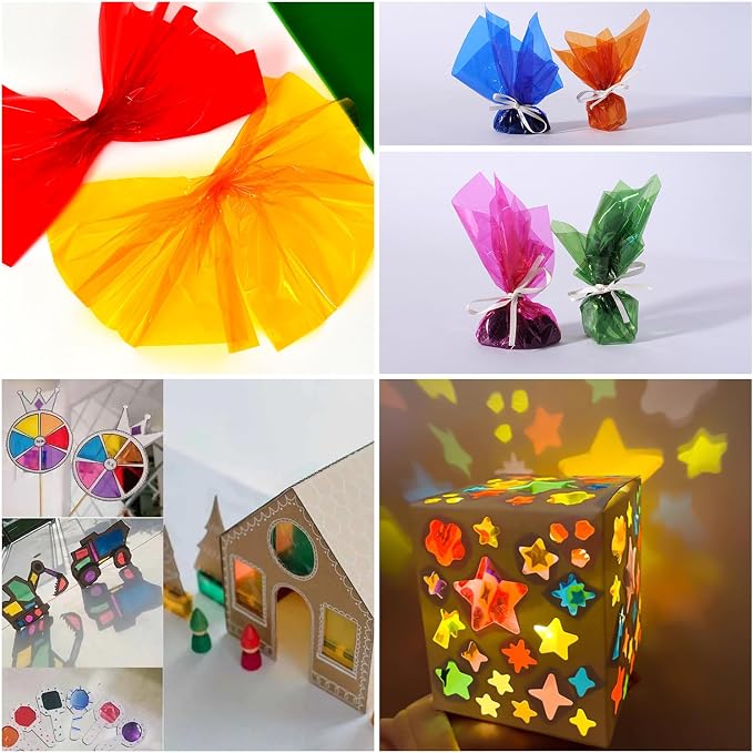 LUORNG 120 Pieces Colored Cellophane - Image 5