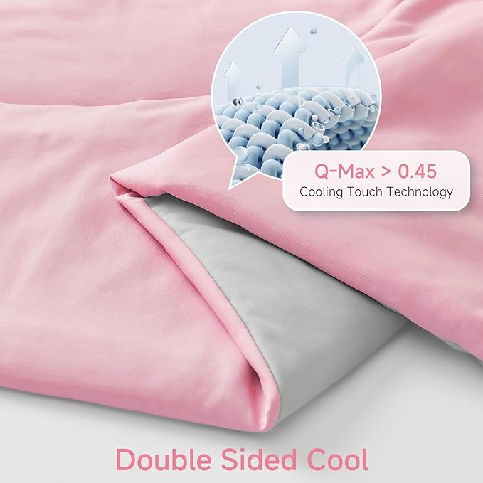 HOMFINE Cooling Comforter Queen Size, Japanese Double-Sided Cold Tech Fabric - Image 3